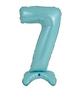 25" Number Standup 7 Pastel Blue Foil Balloon