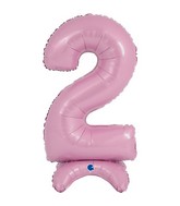 25" Number Standup 2 Pastel Pink Foil Balloon