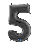 26" Midsize Foil Shape Balloon Number 5 Black
