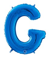 26" Midsize Letter Shape G Blue Foil Balloon