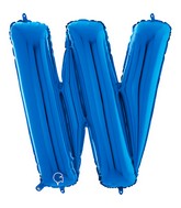26" Midsize Letter Shape W Blue Foil Balloon