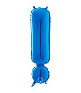 26" Symbol Exclamation Point Blue Foil Balloon