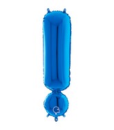 40" Symbol Exclamation Point Blue Foil Balloon