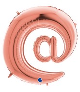 40" Symbol At Rose Gold Foil Balloon