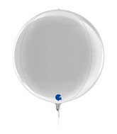 15" (22" Deflated)  Globe Silver 4D Foil Balloon