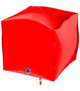 15" Square Red 4D Foil Balloon