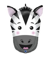 29" Zebra Head Foil Balloon
