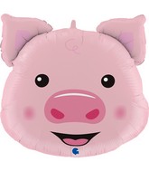 24" Pig Head Foil Balloon