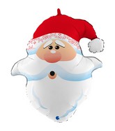 26" Curious Santa Head Foil Balloon