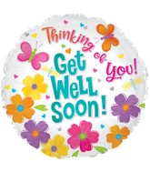 17" Think Of You Get Well Foil Balloon