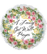 9" Airfill Only Foil Balloon Floral Prayer