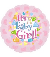 4.5" Airfill Only Foil Balloon Baby Girl Footsies