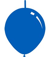 6" Deco Royal Blue Decomex Linking Latex Balloons (100 Per Bag)