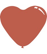7" Metallic Copper Decomex Heart Shaped Latex Balloons (100 Per Bag)