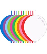18" Standard Assorted Colors Decomex Linking Balloons (25 Per Bag)