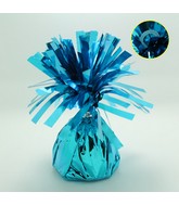 6Oz Light Blue Foil Wrapped Balloon Weight
