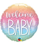 18" Welcome Baby Confetti Dots Foil Balloon