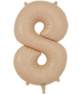 34" Number 8 Matte Nude Oaktree Foil Balloon