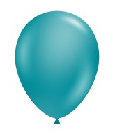 11" Pearl Metallic Teal Tuftex Latex Balloons 100 Per Bag