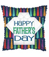 17" Happy Father's Day Shirt & Ties Balloon