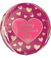 16" Orbz Happy Valentine's Day Abstract Marble Foil Balloon