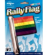 26" Rainbow Price Rally Flag (Airfill Only-self sealing) Balloon
