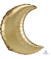 26" Gold Sateen Crescent Foil Balloon
