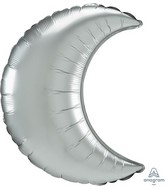 35" Platinum Crescent Foil Balloon