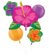 Bouquet Summer Hibiscus Foil Balloon