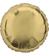 18" White Gold Circle Foil Balloon