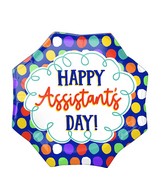 22" SuperShape Happy Assistant's Day Dots Foil Balloon
