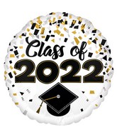 18" Graduation Class of 2022 Confetti Foil Balloon