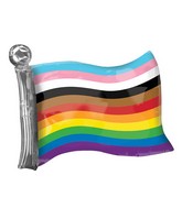 27" SuperShape LGBTQ Pride Rainbow Flag Foil Balloon