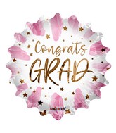 18" Congrats Grad Pink Foil Balloon