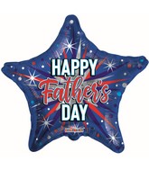 18" Father's Day Stars Foil Balloon