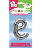 16" Silver Letter Shin Hebrew Air Filled Foil Balloon