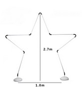 8.8 ft Star Aluminum with 5 KG Water Base Capacity