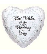 7" Airfill Only Best Wishes on Wedding Day Foil Balloon