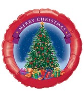 18" Merry Christmas Tree Foil Balloon