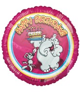 9" Airfill Only Happy Birthday Elephant Foil Balloon