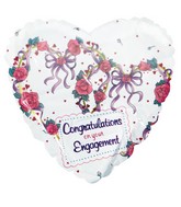 7" Airfill Only Congrats on Engagement Foil Balloon