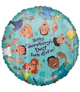 18" Happy Secretary's Day From All of Us! Foil Balloon