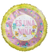 9" Airfill Only Es Una Nina Baby Foil Balloon (Spanish)