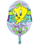 14" Airfill Only Happy Easter Tweety Foil Balloon