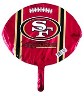 8" Airfill Only San Franscico 49ers Football Shape Foil Balloon