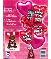 Valentine Bouquet Kangaroo Knockout Kit Mylar Balloon