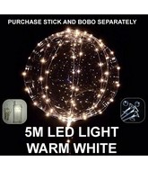 Balloon Led Warm White 5 meters Light (Batteries Not Included) 5 Pcs/Bag.