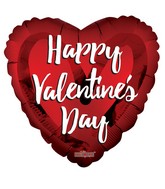 4" Airfill Only Happy Valentine's Day Matte Heart Matte Foil Balloon