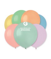 19" Gemar Latex Balloons (Bag of 25) Assorted Macaron Assorted