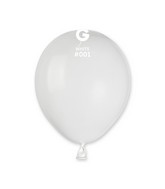 5" Gemar Latex Balloons (Bag of 100) Standard White